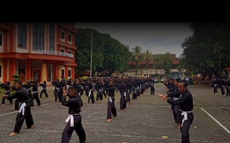 Ratusan Siswa Sabuk Putih SH Terate Malang Latihan Bersama di Unikama, Ini Tujuannya