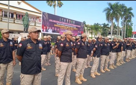 Jelang Suroan Agung, Ratusan Pamter Apel Kebangsaan di Halaman Pemkab Jember