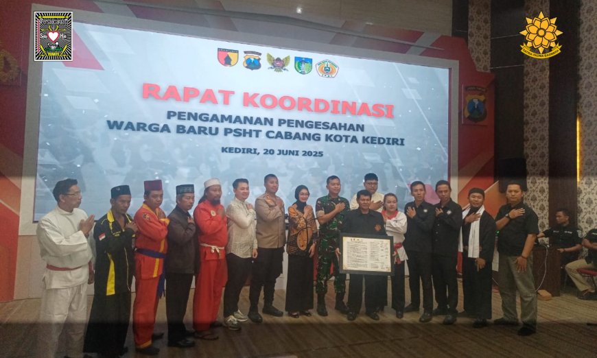 Polres Kediri Kota Gelar Rakor Antar Perguruan Silat, Jelang Pengesahan Warga Baru PSHT Cabang Kediri