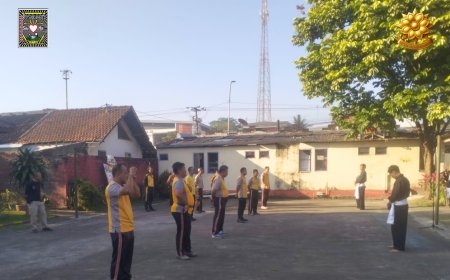Polsek Tingkir Latihan Beladiri Bareng SH Terate, Ini Materi dan Pesertanya