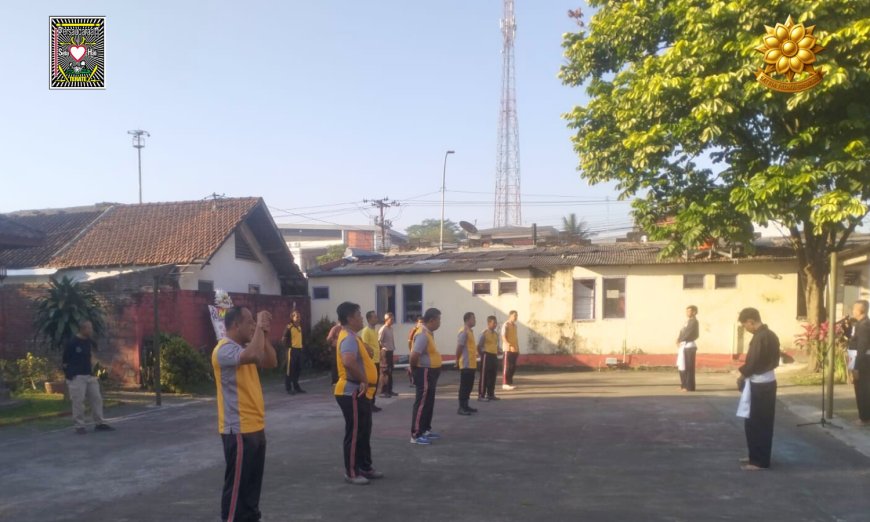 Polsek Tingkir Latihan Beladiri Bareng SH Terate, Ini Materi dan Pesertanya