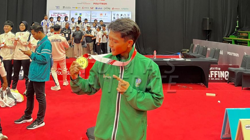 Kejuaraan PON Beladiri Kudus 2025, Pesilat Ngawi Sumbangkan Medali Emas Untuk Jatim