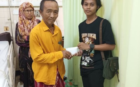 SH Terate Guluk-Guluk Salurkan Donasi untuk Fauzan Korban Kecelakaan