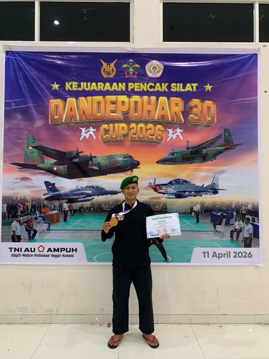 Aliadi Hamam Raih Juara 3 di Kejuaraan Pencak Silat HUT ke-30 TNI AU