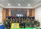 PSHT Cabang Sumenep Pusat Madiun Silaturahmi ke Yon TP 931/KJ, Perkuat Sinergi TNI-Polri