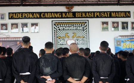 Ratusan Siswa Ikuti UKCW Pendadaran 3 Cabang PSHT Pusat Madiun di Kabupaten Bekasi