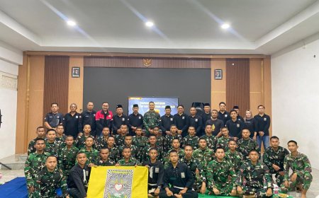 PSHT Cabang Sumenep Pusat Madiun Silaturahmi ke Yon TP 931/KJ, Perkuat Sinergi TNI-Polri