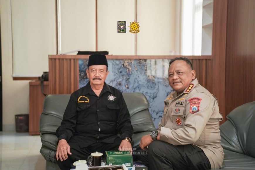 Dansat Brimob Polda Jatim Silaturahmi ke Padepokan Agung SH Terate Perkuat Sinergi Jaga Kondusivitas