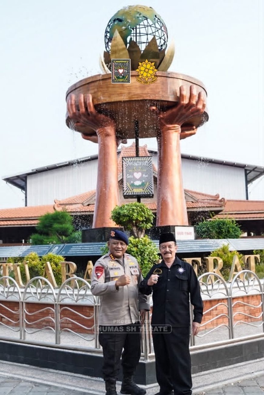 Dansat Brimob Polda Jatim Silaturahmi ke Padepokan Agung SH Terate Perkuat Sinergi Jaga Kondusivitas