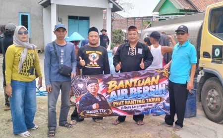 PSHT Ranting Tarub Bergerak Cepat, Salurkan Bantuan Air Bersih ke Warga Tegal