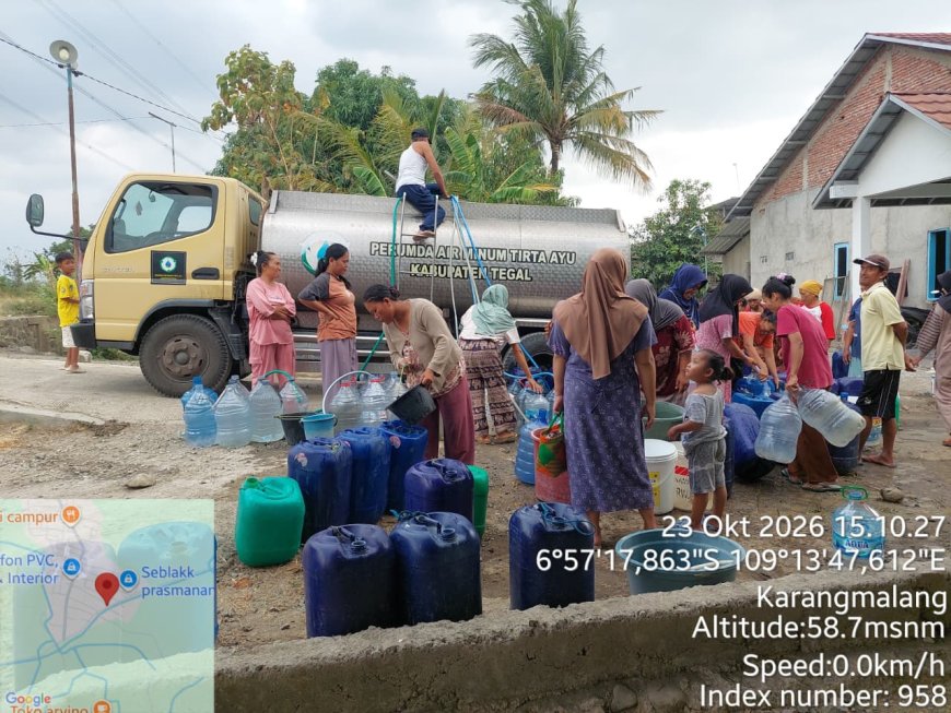 PSHT Ranting Tarub Bergerak Cepat, Salurkan Bantuan Air Bersih ke Warga Tegal
