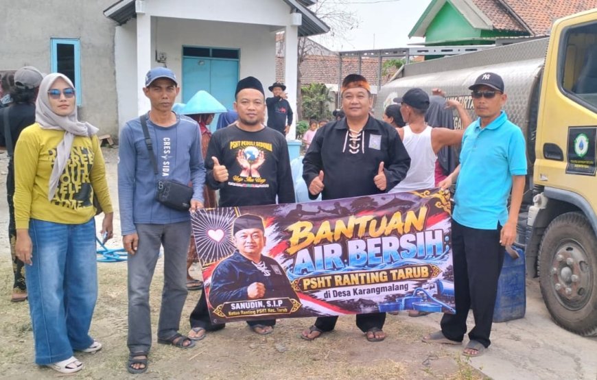 PSHT Ranting Tarub Bergerak Cepat, Salurkan Bantuan Air Bersih ke Warga Tegal